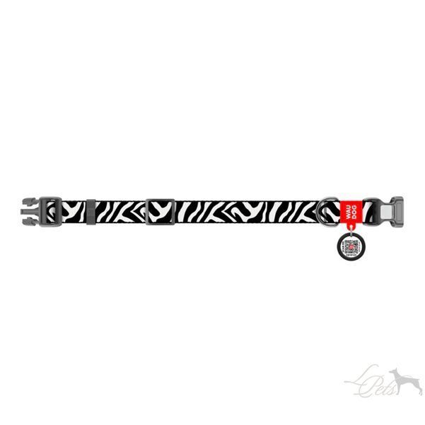 Ошейник для собак нейлоновый Waudog Nylon Зебра nashyinyk-zebra-xs фото