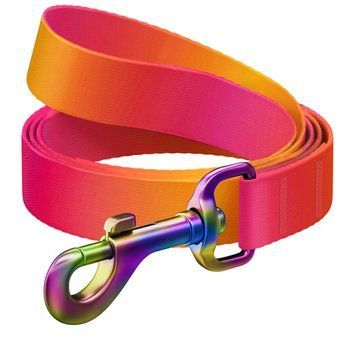 Повідець для собак Waudog Nylon Recycled градієнт помаранчевий  povidets-hradiient-orange-s фото