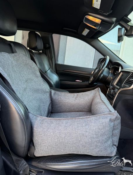 Авто крісло для собак та котів &laquo;Luxury&raquo; сірий+чохли avtokrislo-luxury-grey-s фото