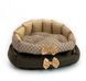 Лежак для собак та котів "Перлина" горох коричневий sofa-pearl_xs_pea_brown фото 2