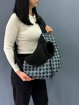 Слінг переноска для собак та котів Гучі чорний sling-general_s_gucci_black фото