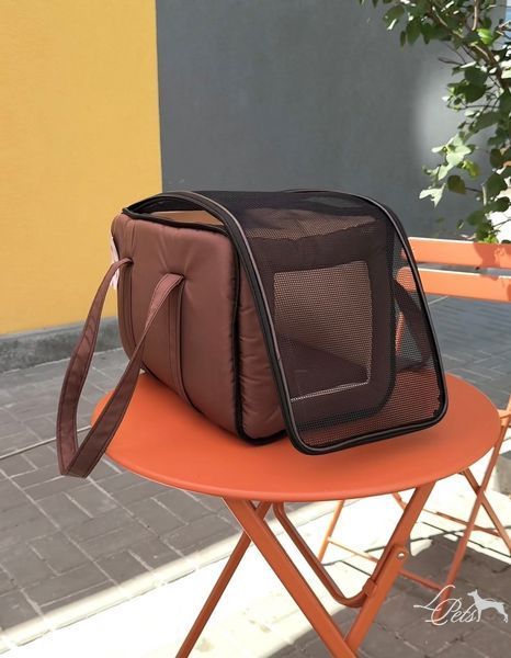 Сумка переноска для собак и кошек &laquo;Багажка&raquo; коричневый  soft_bag-luggage_s_brown фото