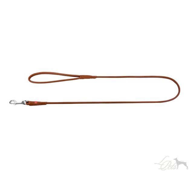 Поводок для собак кожаный Waudog Soft круглый коричневый  povidets-shkirianyi-brown-122 фото