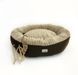 Лежак для собак та котів "Снуппі" коричневий беж sofa-snoopy_xs_brown_beige фото 3