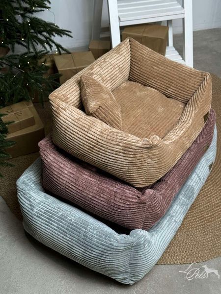 Диван для котів та собак "Foxy" велюр + чохли бежевий sofa-foxy_s_velour_beige фото