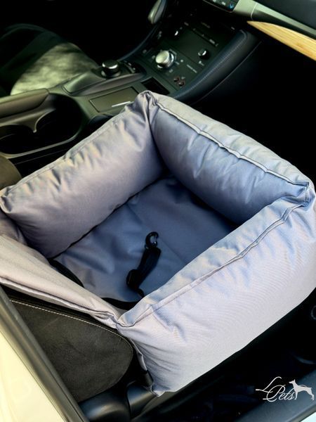 Автокрісло для собак та котів Оксфорд ciрий car_seat-oxford_s_gray фото