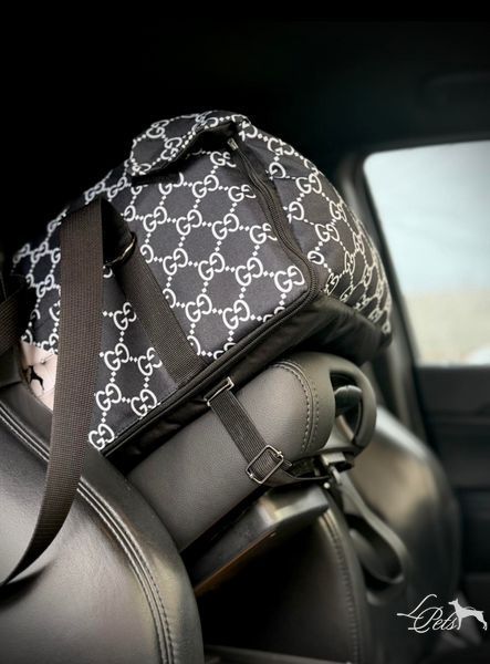 Сумка-автокресло для собак и котов на подлокотник Оксфорд Gucci car_seat-armrest_leather_gucci фото