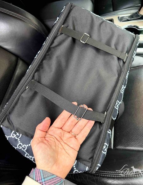 Сумка-автокресло для собак и котов на подлокотник Оксфорд Gucci car_seat-armrest_leather_gucci фото