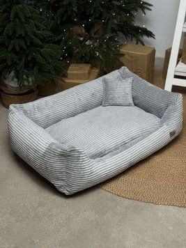 Диван для собак та котів "Foxy" велюр + чохли сірий sofa-foxy_s_velour_gray фото