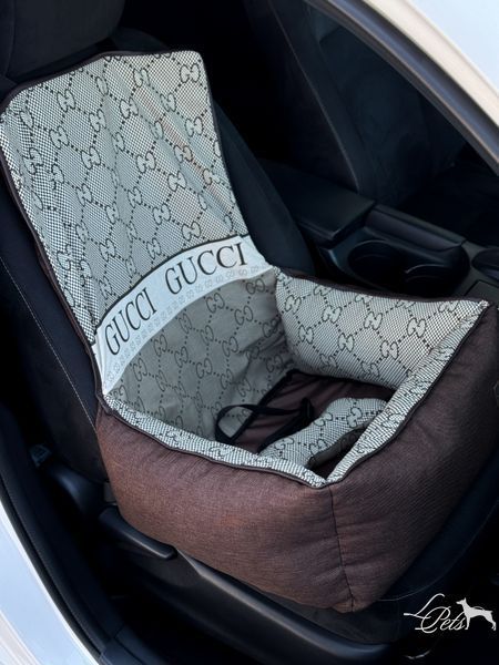 Автокресло для собак и котов хлопок коричневый + чехлы car_seat-cotton_s_brown фото