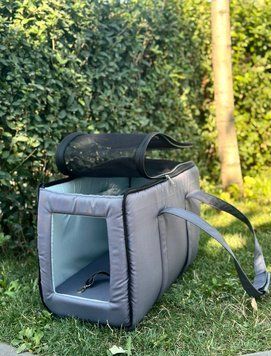 Сумка переноска для собак та котиків "Багажка" Ciра soft_bag-luggage_s_grey фото