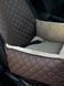 Автокресло для собак и котов эко кожа коричнево-бежевый car_seat-eco_leather_s_brown_beige фото 4