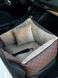 Автокресло для собак и котов эко кожа коричнево-бежевый car_seat-eco_leather_s_brown_beige фото 3