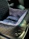 Автокресло для собак и котов экокожа чёрно-серая car_seat-eco_leather_s_black_gray фото 2