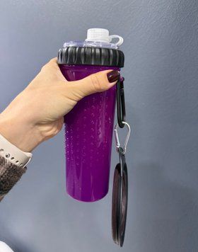 Поилка двойная для воды и корма с миской  pliashka-myskoi-purple  фото