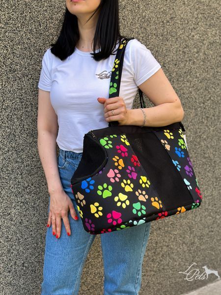 Сумка-переноска для собак та котиків &laquo;Summer&raquo; Лапи Kольорові soft_bag-summer_s_paws_colored фото