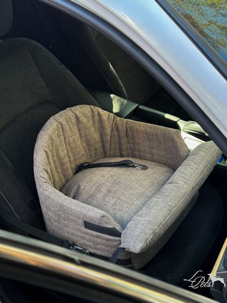 Автокрісло для собак та котів "Комфорт" сіро-коричневий car_seat-comfort_s_brown фото