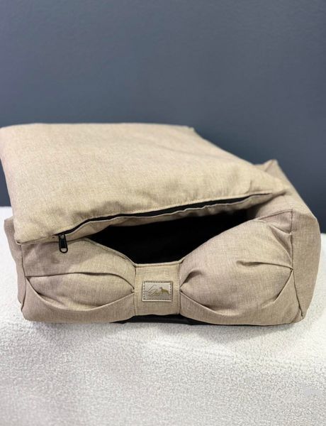 Диванчик-бантик для собак и котов бежевый sofa-bow_s_beige фото