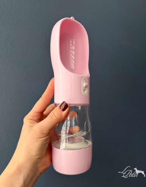 Поїлка-годівниця для собак та котів класична poilka-2in1-classic-pink фото