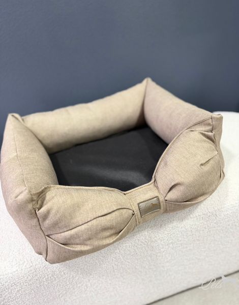 Диванчик-бантик для собак и котов бежевый sofa-bow_s_beige фото