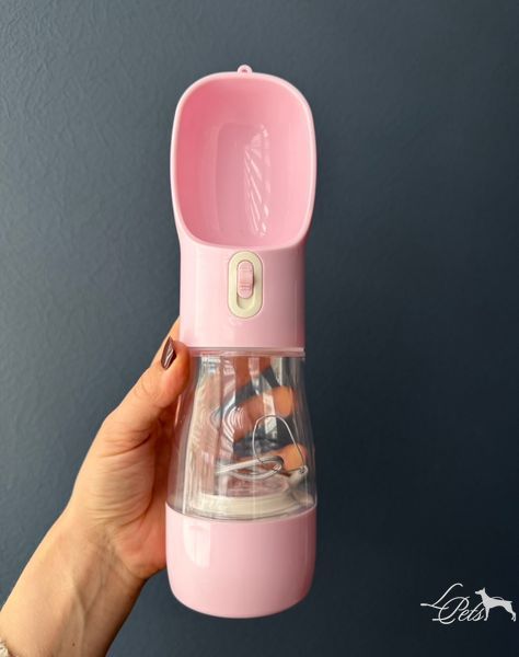 Поїлка-годівниця для собак та котів класична poilka-2in1-classic-pink фото
