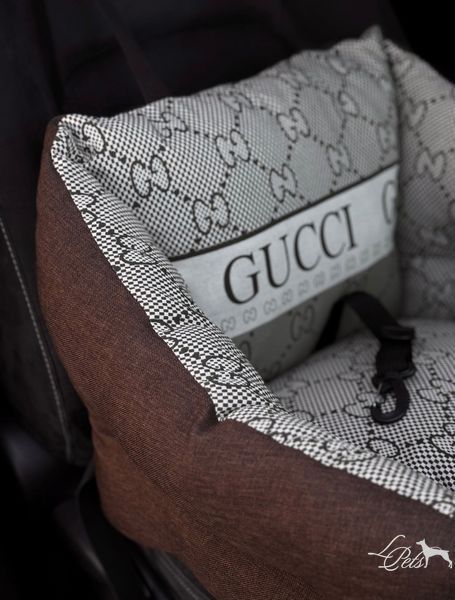 Автокрісло/лежак для собак та котів бавовна коричневий car_seat-cotton_lounger_s_brown фото