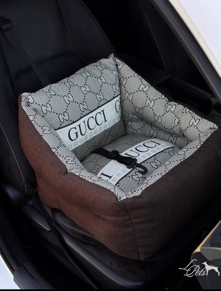 Автокрісло/лежак для собак та котів бавовна коричневий car_seat-cotton_lounger_s_brown фото