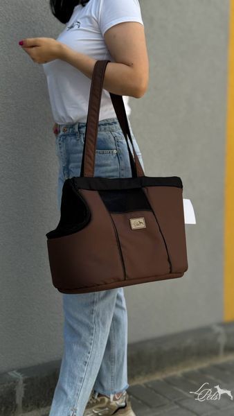Сумка-переноска для собак и котиков &laquo;Summer + кишеня&raquo; коричневая soft_bag-summer_pocket_s_brown фото