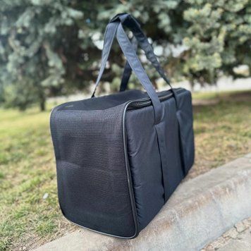 Сумка переноска для собак та котиків "Багажка" Чорна soft_bag-luggage_s_black фото