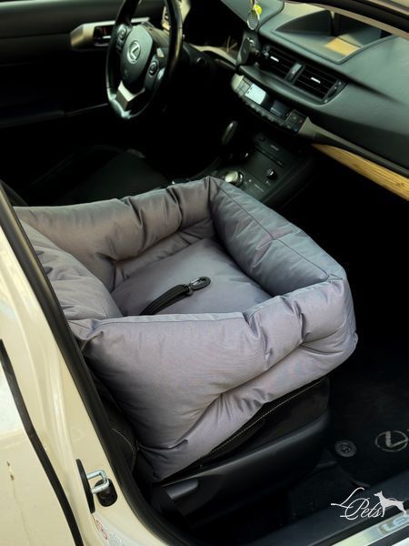Автокресло/лежак для собак и котов Оксфорд серый car_seat-oksford_lounger_s_gray фото