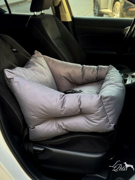 Автокресло/лежак для собак и котов Оксфорд серый car_seat-oksford_lounger_s_gray фото